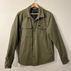 RVCA Utility Shirt Jacket Olive Green Unisex, Men’s Size Small